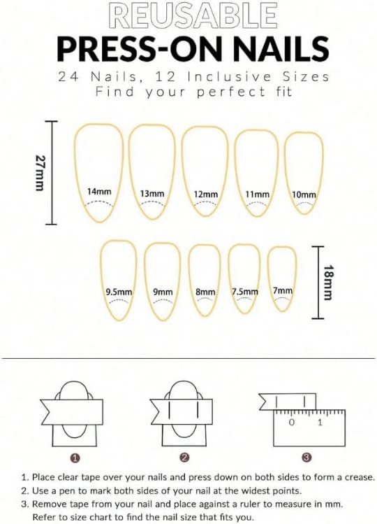 24-Piece Press-On Nails, Glossy Bright Red, False Nail Set, Luxury, Reusable (Light Pink - Almond)