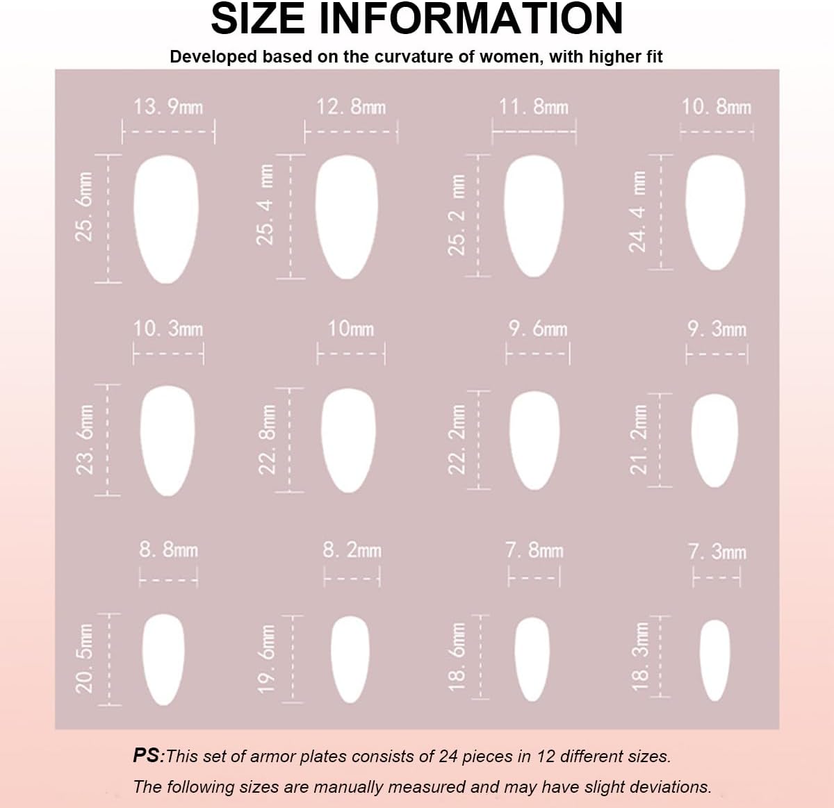 24-Piece Rose Pink French