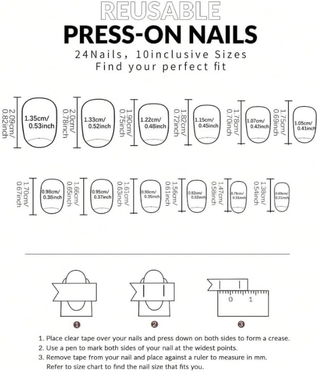 24-Piece Press-On Nails, Glossy Bright Red, False Nail Set, Luxury, Reusable (Light Pink - Almond)