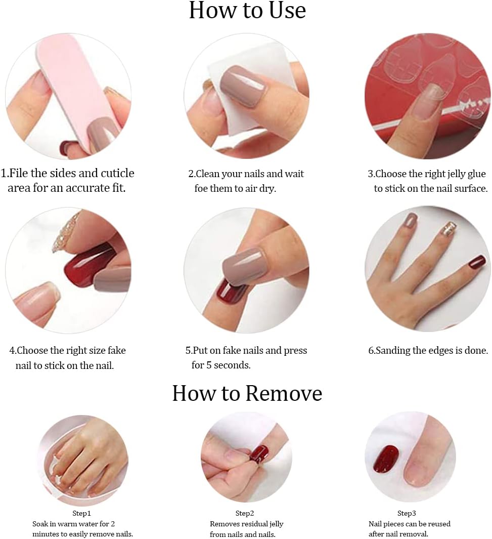 24 Piece Almond Gold Press on Nails