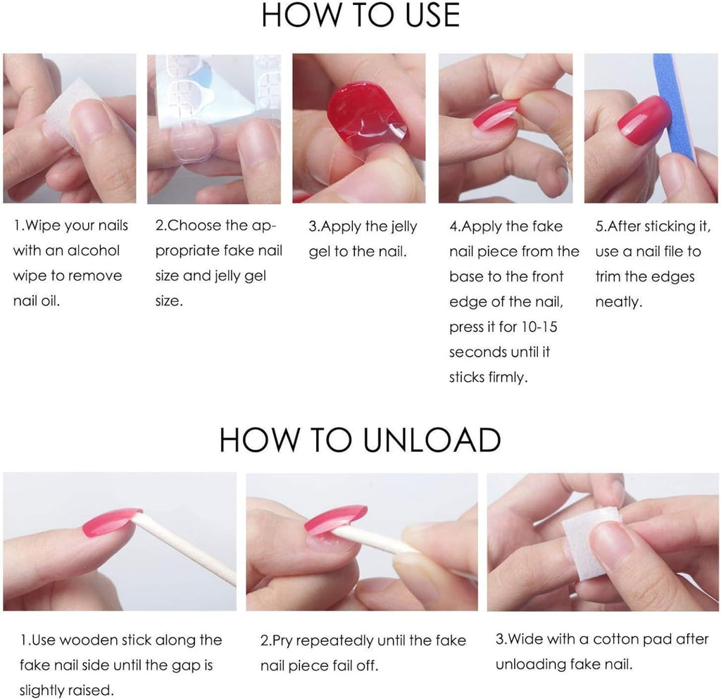 3D Pink Press on Nails Almond French Tip - Medium Length Fake Nails with Embossed Flower & Gold Bead, Glossy Reusable False Nails Kit with Glue Tabs, 24Pcs Acrylic Nail Set for Women Manicure